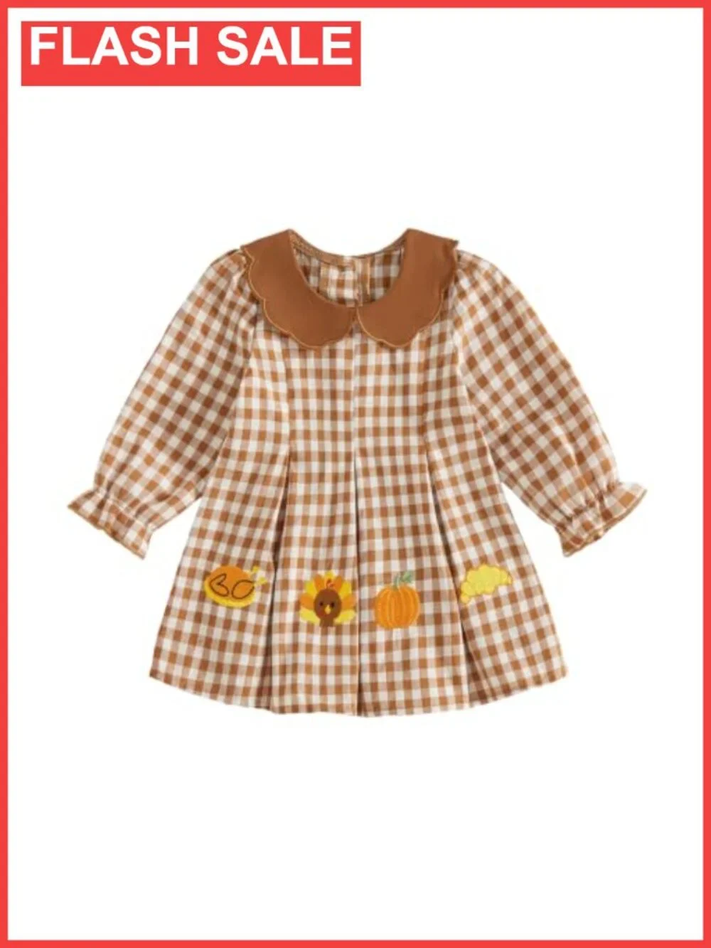 Toddler Girl A-Line Dress Cotton Polyester Long Sleeve Plaid Party